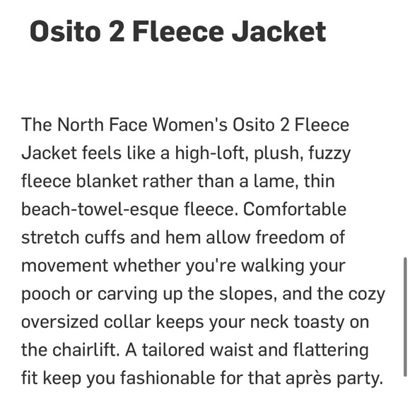 The North Face Osito 2 Fleece Jacket Coat Dark Green - Picture 8 of 8